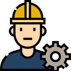 Engineer flat icon