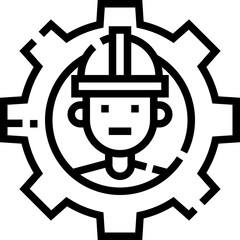 Engineer outline icon