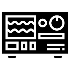 Oscilloscope glyph icon