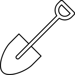 Shovel icon flat. Illustration isolated vector sign symbol on white