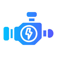 car engine gradient icon