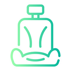 car seat gradient icon