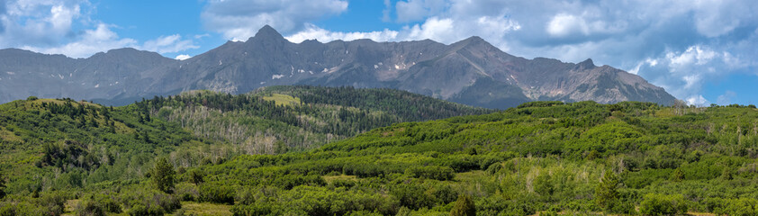 Fototapeta premium Mount Sneffles landscape at Continental divide in Colorado during summer time.