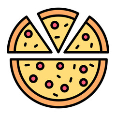 Illustration of Large Pizza design Icon