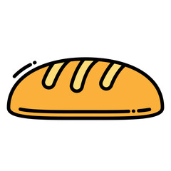 Illustration of French Bread design Icon