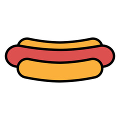 Illustration of Hot Dog design Icon