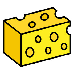 Illustration of A Piece of Cheese design Icon