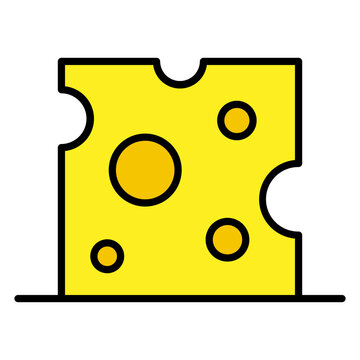 Illustration of a Slice of Cheese design Icon