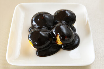 Turkish Dessert Sobiyet  Baklava, mussels baklava and classic baklava with Pistachio . Cevizli, Fistikli Baklava, top view.