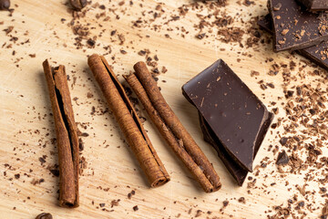 Sweet chocolate made of cocoa and sugar