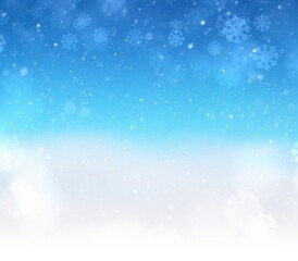 Christmas background with snow bokeh