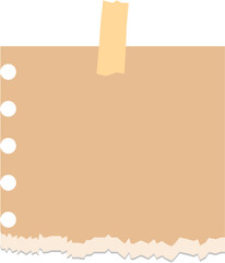 Aesthetic torn paper note. Sticky notes. Vector format. Editable file.