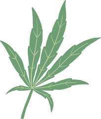 cannabis leaf freehand drawing.