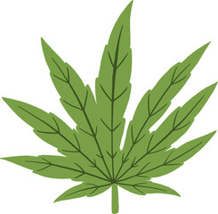 cannabis leaf freehand drawing.