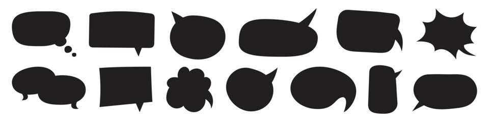 Speech Bubble set. Talk bubble. Cloud speech bubbles collection. Vector Design