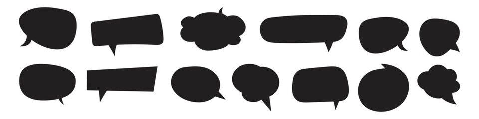 Speech Bubble set. Talk bubble. Cloud speech bubbles collection. Vector Design