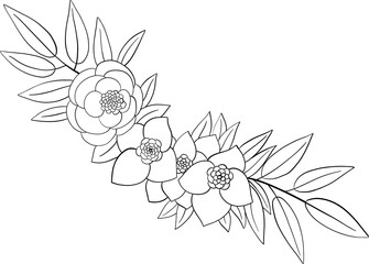 Fototapeta premium decorated floral drawing
