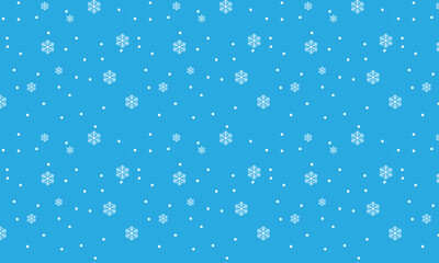Blue seamless snowflake pattern