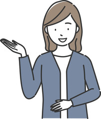 説明をするビジネスウーマン