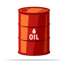 Oil barrel drum vector isolated illustration
