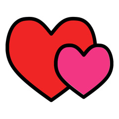 heart filled line icon