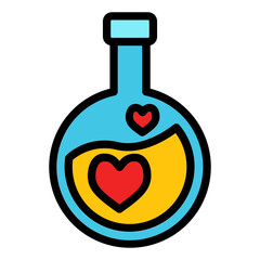 potion love filled line icon