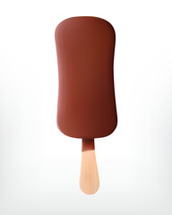 Chocolate popsicle on stick