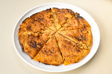 Turkish Dessert Sobiyet  Baklava, mussels baklava and classic baklava with Pistachio . Cevizli, Fistikli Baklava, top view.