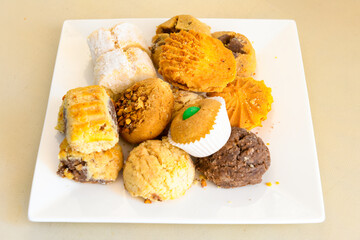 Turkish homemade sweet and savory cookies .Tatli tuzlu kurabiye. Kuru pasta