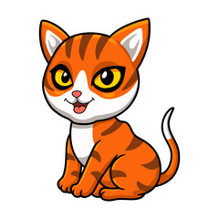 Fototapeta premium Cute orange tabby cat cartoon