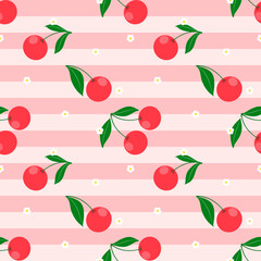 seamless pattern with cherries