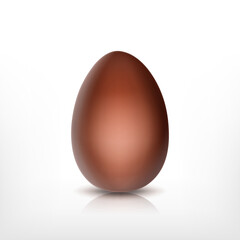 Chocolate easter egg. Vector icon
