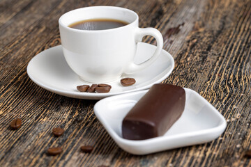 Sweet curd cheese made from milk with milk chocolate