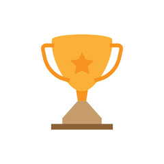 Trophy cup icon design template vector isolated illustration