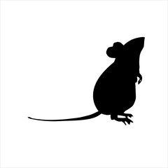 Isolated mouse silhouette vector design