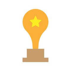 Trophy cup icon design template vector isolated illustration