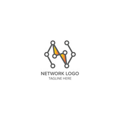 Illustration of Internet Network Logo Icon Conceptual