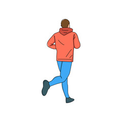 illustration of a running person