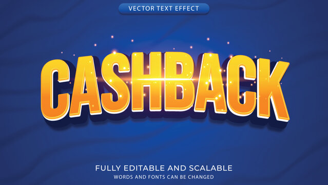sale cashback text effect editable eps file