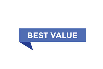 Best value button web banner template Vector Illustration