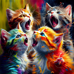 Kittens singing