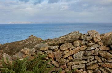 Littoral à la Pointe De Beuzec, GR34, Vue depuis le chemin pédestre de Beuzec jusqu'à la pointe du Raz