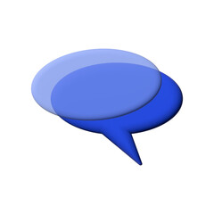 Tooltip, 3D cloud, icon, pictogram. Callouts for text in comics to indicate conversation in 3D. Use for web, internet, for stories, website, as a logo or mockup.