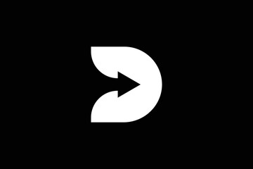 Letter D Arrow Logo Design Template