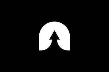 Fototapeta premium Letter N Up Arrow Logo Design Template