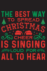 Christmas Typography Vector T Shirts Design Template.