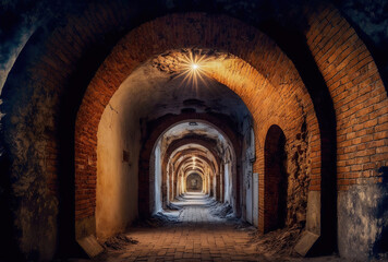 Fototapeta premium stunning photograph of the interior of a former tunnel in the Slovenian town of Mislinja. Generative AI