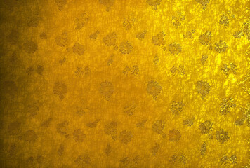 Background of a yellow flowery wall texture. Generative AI