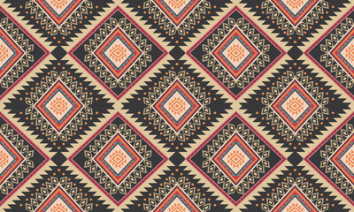 Geometric ethnic flower pattern for background,fabric,wrapping,clothing,wallpaper,Batik,carpet,embroidery style.