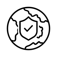 Black line icon for Secure